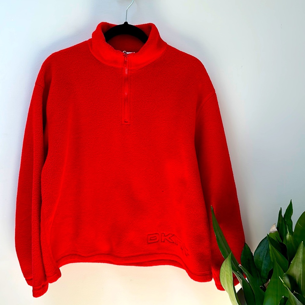 Vintage DKNY  3/4 Zip Pullover Fleece L